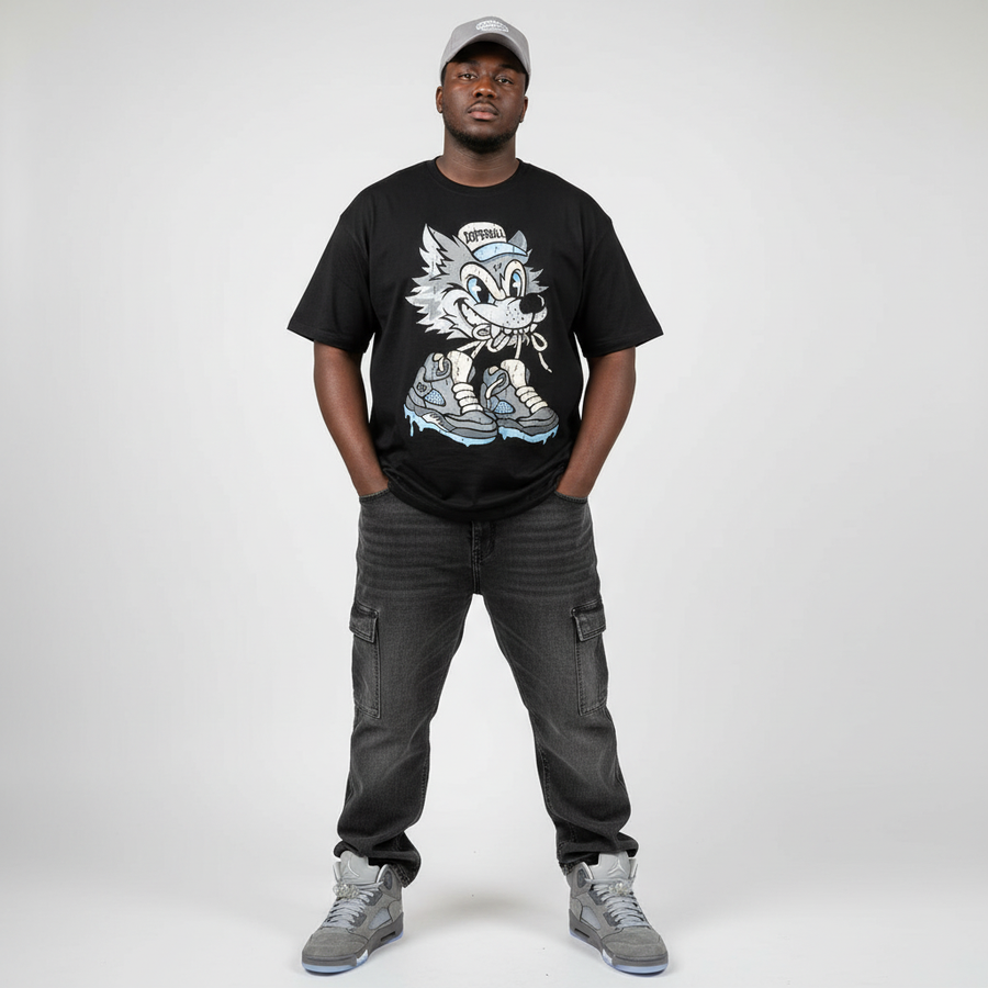 Wolf Grey 5s DopeSkill T-Shirt Wolf Grey 5s Graphic