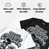 Wolf Grey 5s DopeSkill T-Shirt Paper Chaser Boy Graphic
