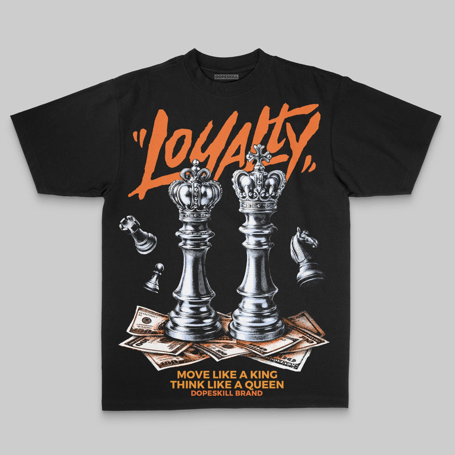 Orange Oversize Print 'Loyalty' DopeSkill Graphic T-shirt