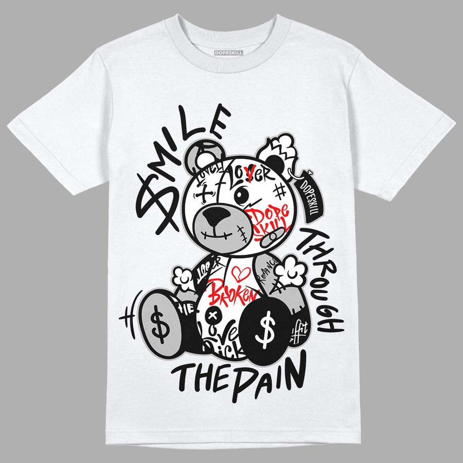 Dunk Low Panda White Black DopeSkill T-Shirt Smile Through The Pain Graphic