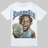 Black University Blue 5s DopeSkill T-Shirt Money Loves Me Graphic