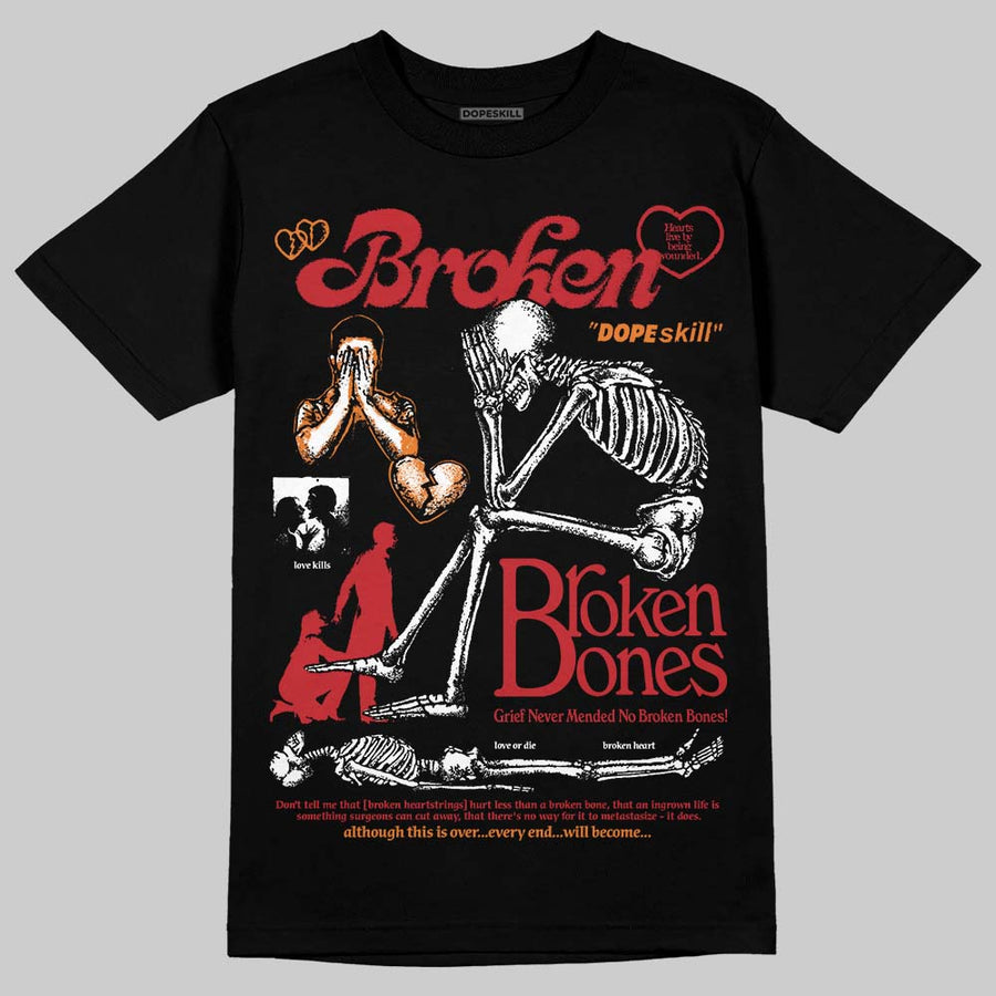 Sunset 5s DopeSkill T-Shirt Broken Bones Graphic