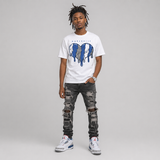 “True Blue” 3s DopeSkill T-Shirt Slime Drip Heart Graphic