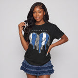 “True Blue” 3s DopeSkill T-Shirt Slime Drip Heart Graphic