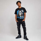 Black University Blue 5s DopeSkill T-Shirt NPC Graphic