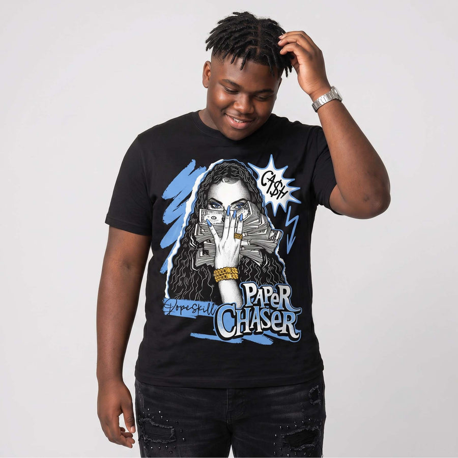 Black University Blue 5s DopeSkill T-Shirt NPC Graphic