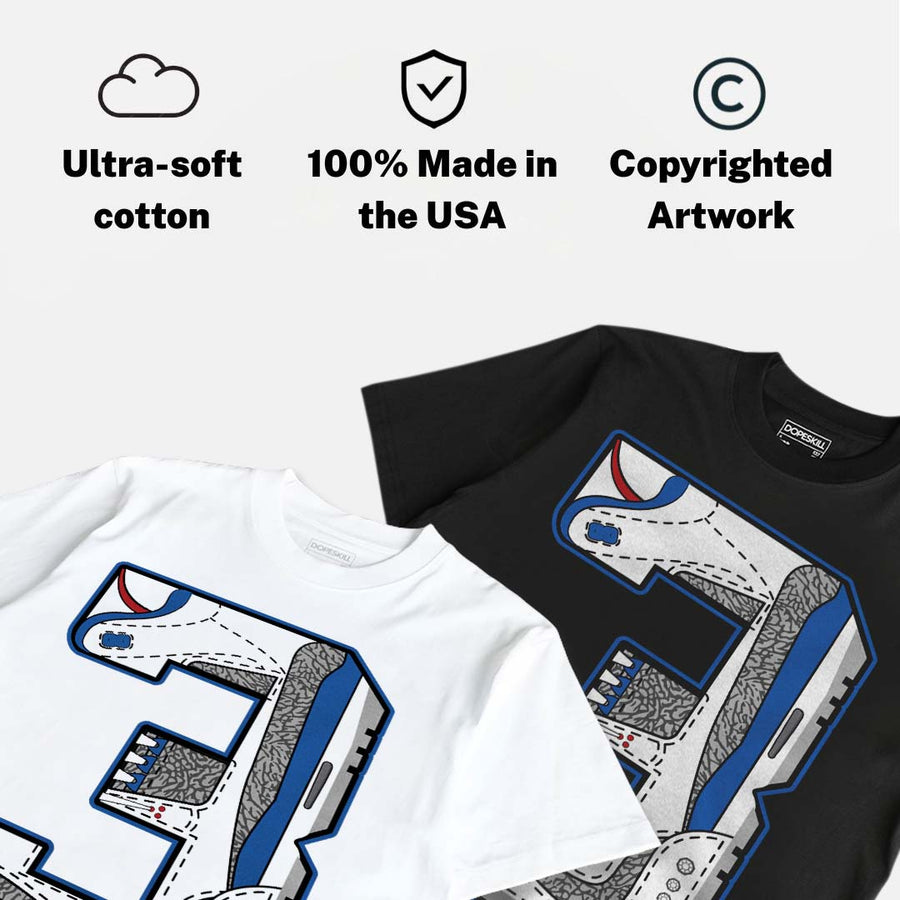 “True Blue” 3s DopeSkill T-Shirt No.3 Graphic