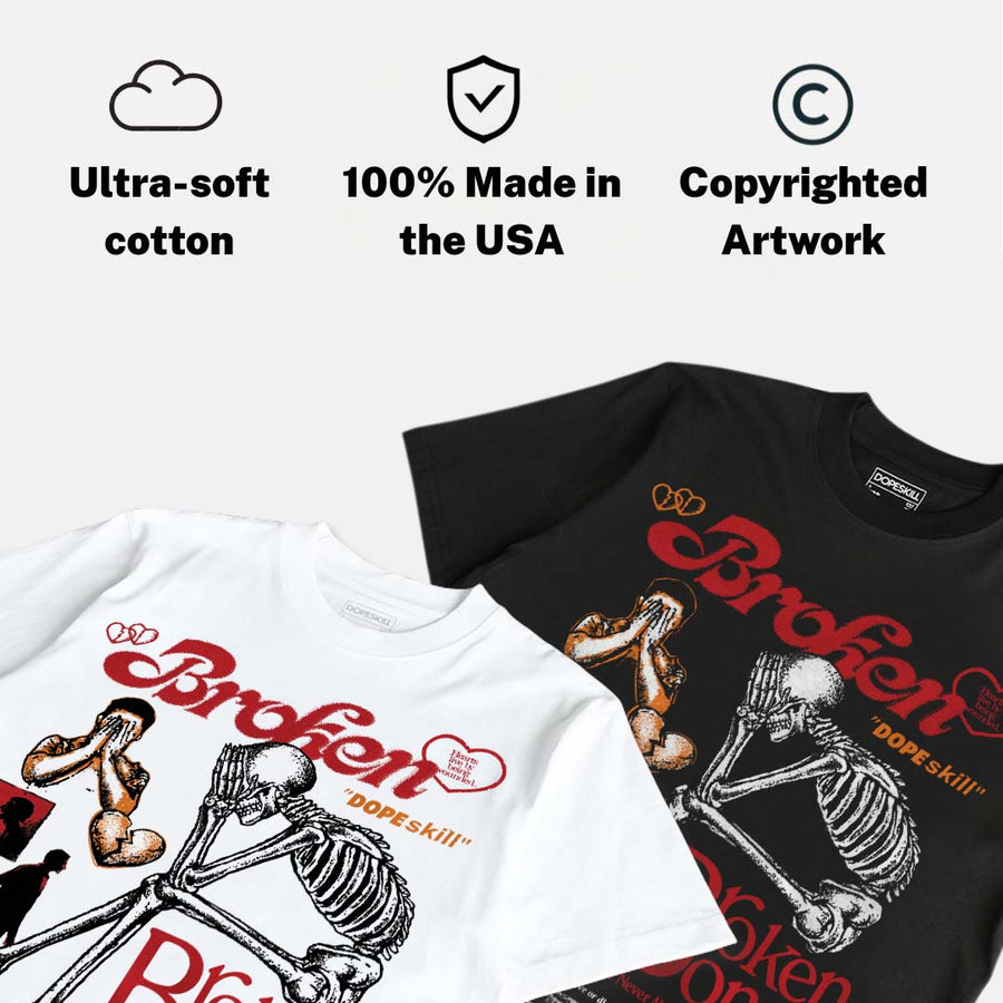 Sunset 5s DopeSkill T-Shirt Broken Bones Graphic
