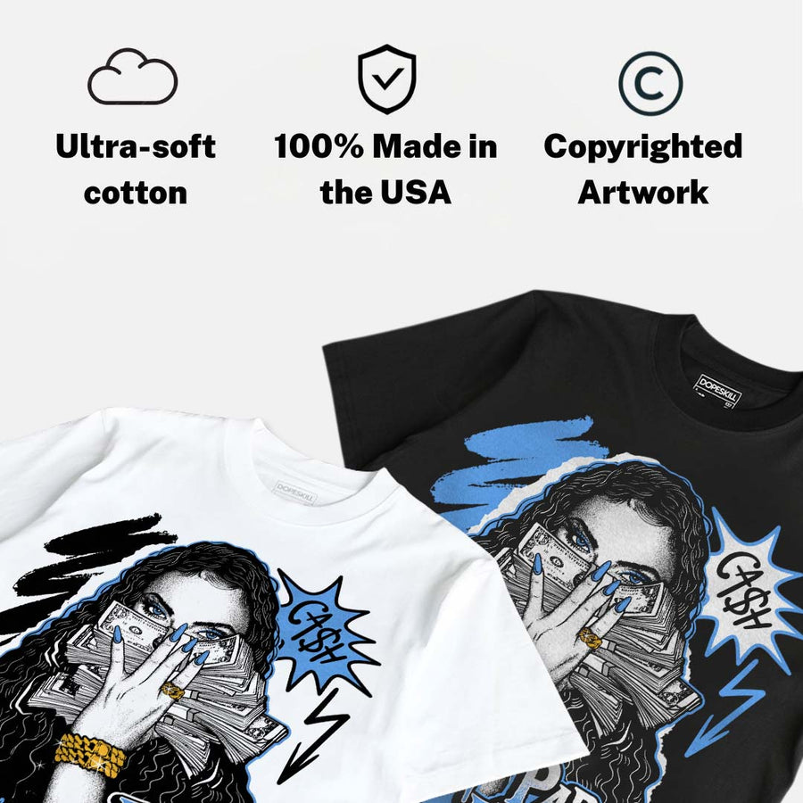 Black University Blue 5s DopeSkill T-Shirt NPC Graphic