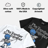 Black University Blue 5s DopeSkill T-Shirt Play together, Stay together Graphic