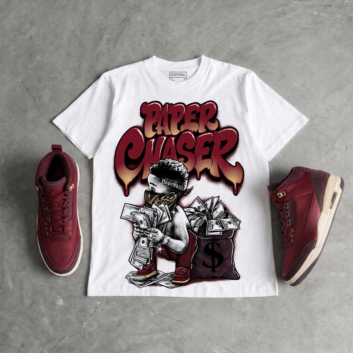 “Bin 23” 3s DopeSkill T-Shirt Paper Chaser Boy Graphic