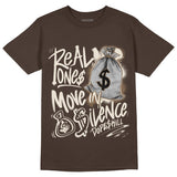 AJ 1 Low OG “Reverse Mocha” DopeSkill Ridgerock T-shirt Real Ones Move In Silence Graphic
