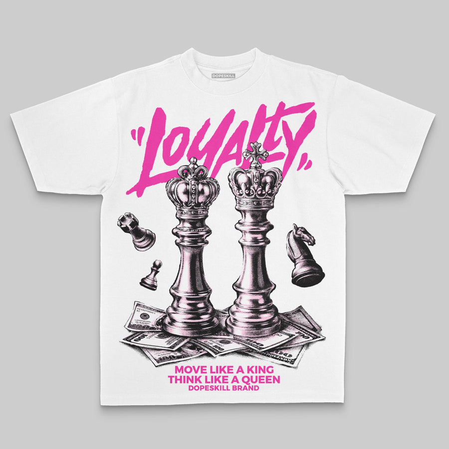 Pink Oversize Print 'Loyalty' DopeSkill Graphic T-shirt