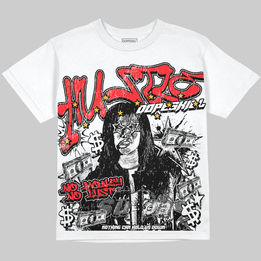 Red Collection DopeSkill Oversize Print T-Shirt No Money No Lust Graphic