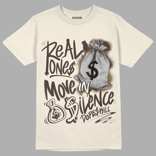 AJ 1 Low OG “Reverse Mocha” DopeSkill Sail T-shirt Real Ones Move In Silence Graphic
