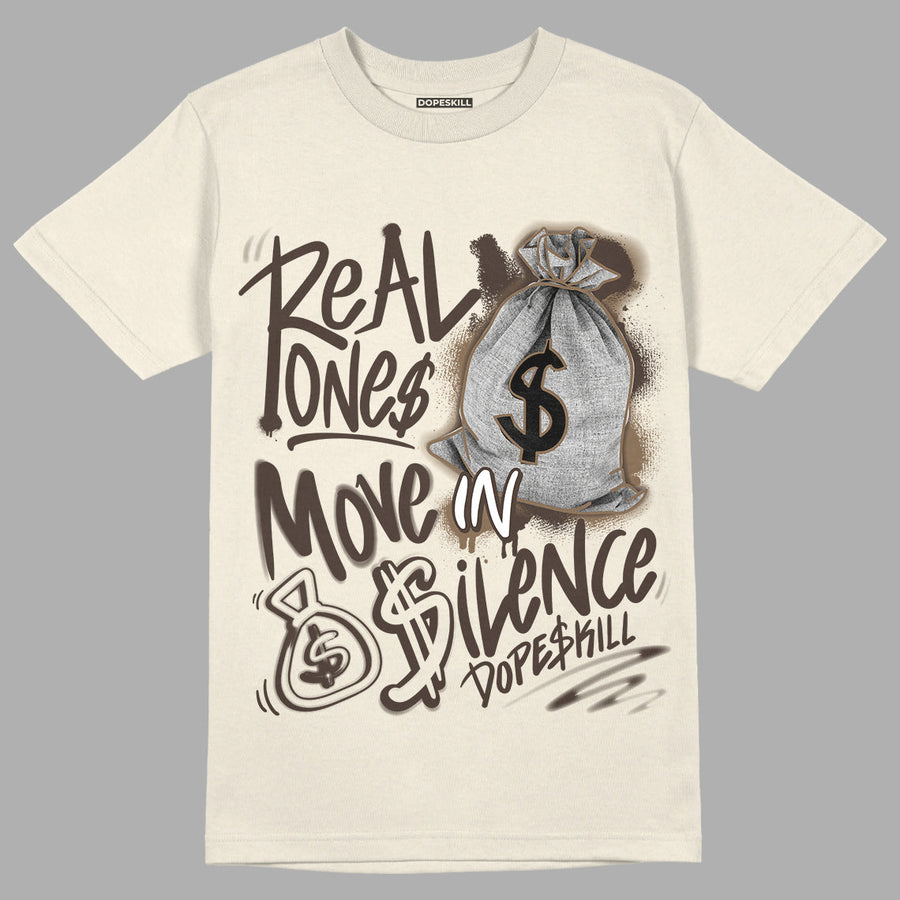 AJ 1 Low OG “Reverse Mocha” DopeSkill Sail T-shirt Real Ones Move In Silence Graphic