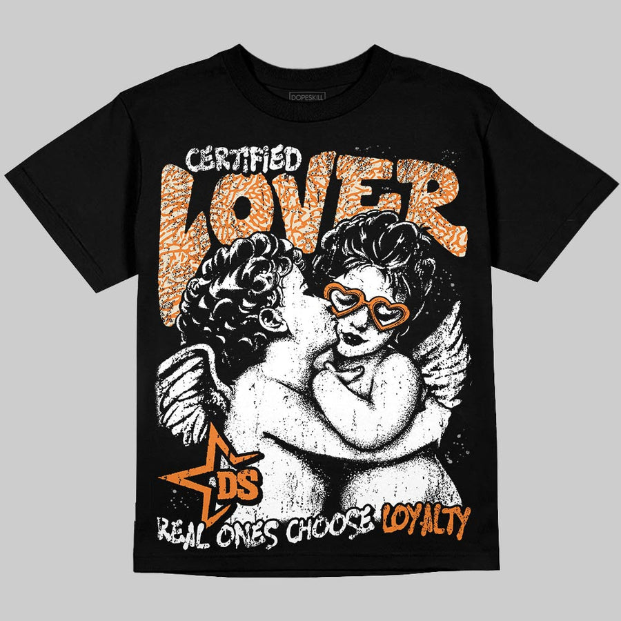 'Orange Citrus' 3s DopeSkill Oversize Print T-Shirt Real Ones Choose Loyalty Graphic