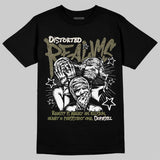 Medium Olive 3s DopeSkill T-Shirt Distorted Realms Graphic