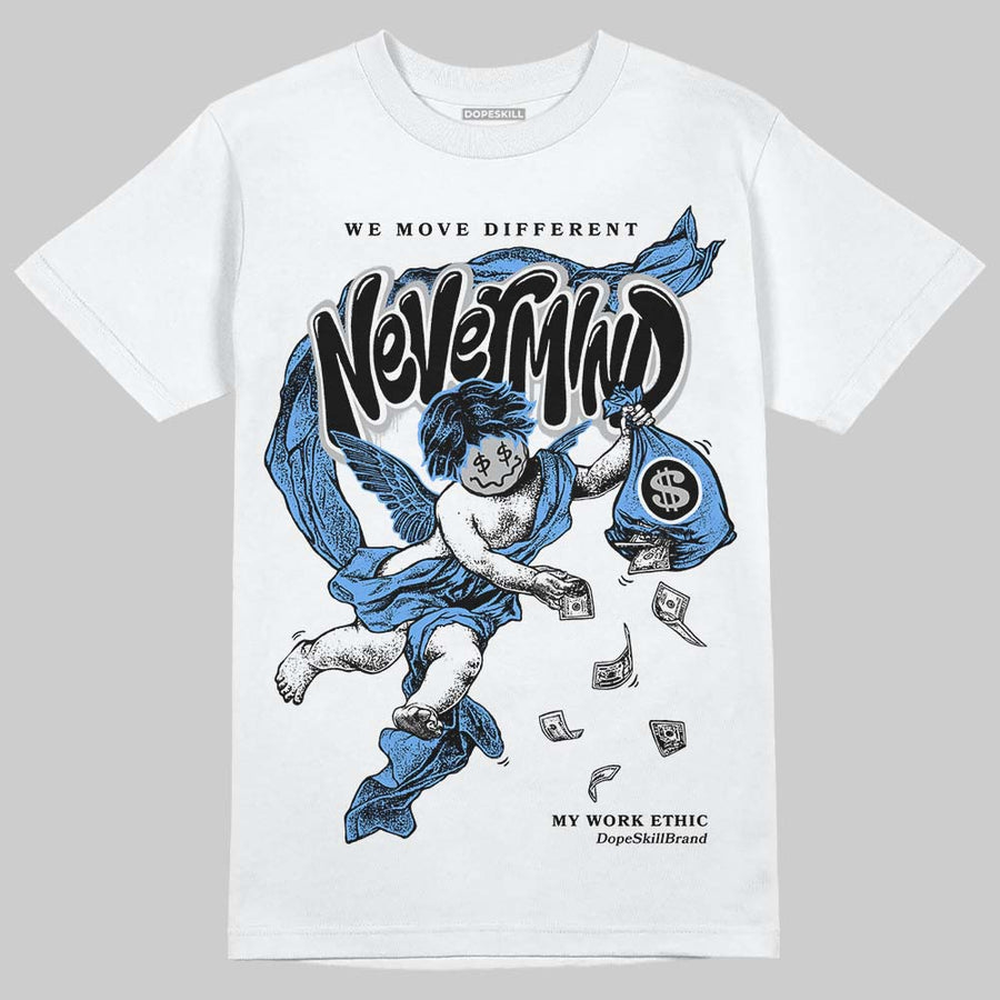 Black University Blue 5s DopeSkill T-Shirt Nevermind Graphic