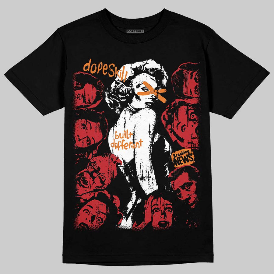 Sunset 5s DopeSkill T-Shirt Built Different Graphic