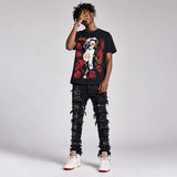 Sunset 5s DopeSkill T-Shirt Built Different Graphic