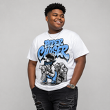 Black University Blue 5s DopeSkill T-Shirt Paper Chaser Boy Graphic