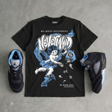 Black University Blue 5s DopeSkill T-Shirt Nevermind Graphic