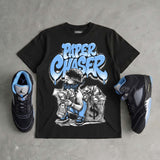 Black University Blue 5s DopeSkill T-Shirt Paper Chaser Boy Graphic