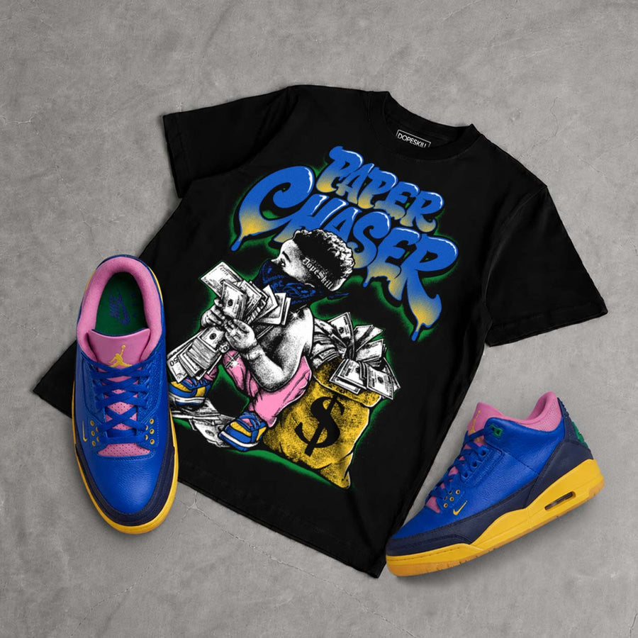 Brazil 3s DopeSkill T-Shirt Paper Chaser Boy Graphic