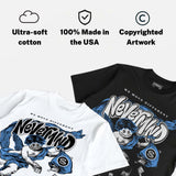 Black University Blue 5s DopeSkill T-Shirt Nevermind Graphic
