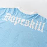 DopeSkill Oversized Jersey Streetwear Graphic Tee Cool V-Neck University Blue T-Shirt Angel 26 Graphic