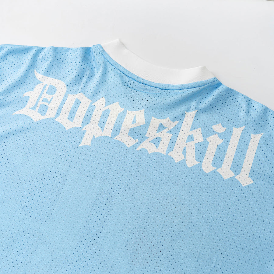 DopeSkill Oversized Jersey Streetwear Graphic Tee Cool V-Neck University Blue T-Shirt Angel 26 Graphic