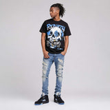 Black University Blue 5s DopeSkill T-Shirt Rebirth Graphic
