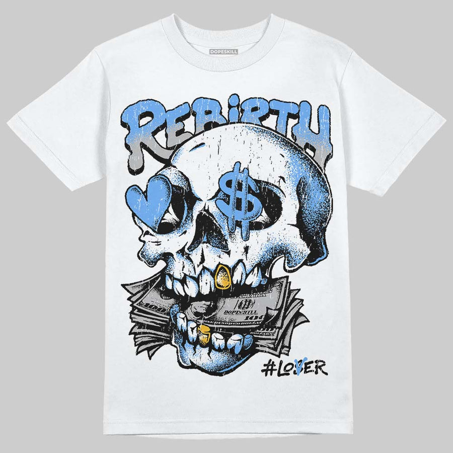 Black University Blue 5s DopeSkill T-Shirt Rebirth Graphic