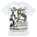 Olive Collection DopeSkill T-Shirt Broken Bones Graphic