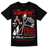 Red Collection DopeSkill T-Shirt Broken Bones Graphic