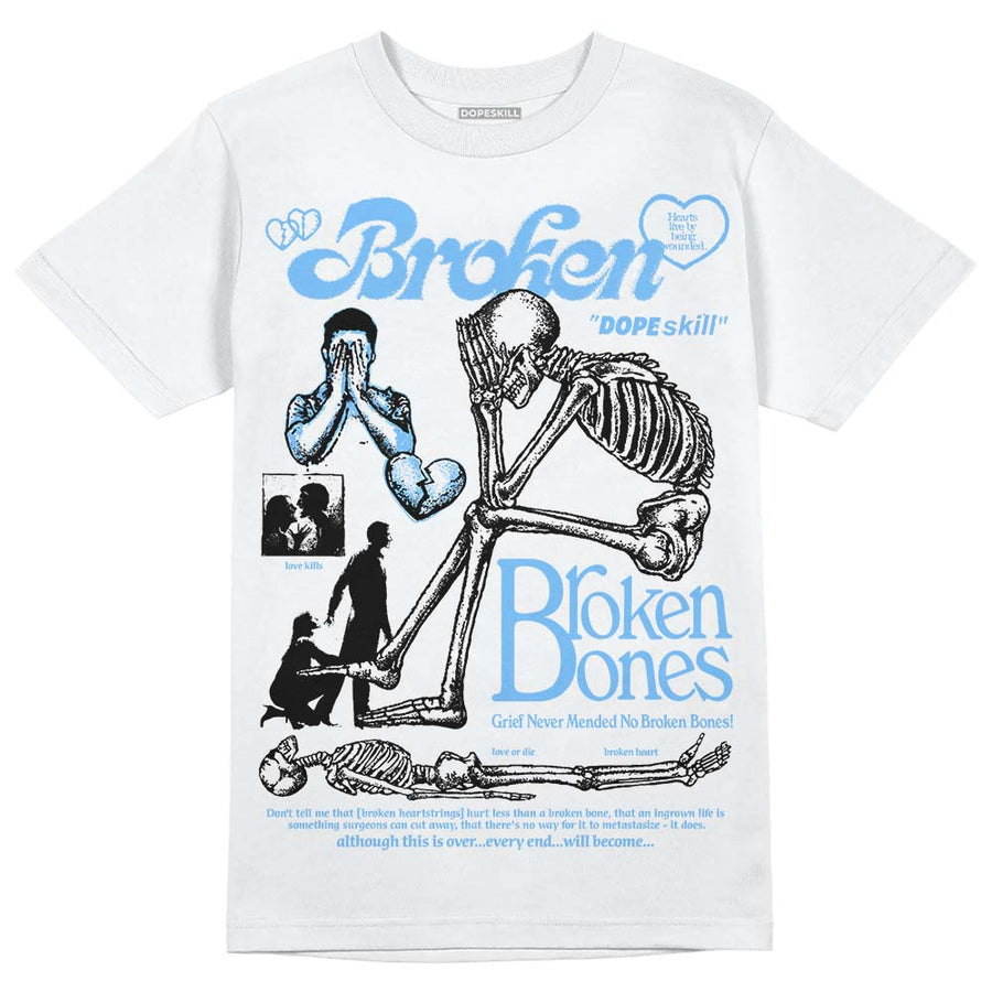 University Blue Collection DopeSkill T-Shirt Broken Bones Graphic