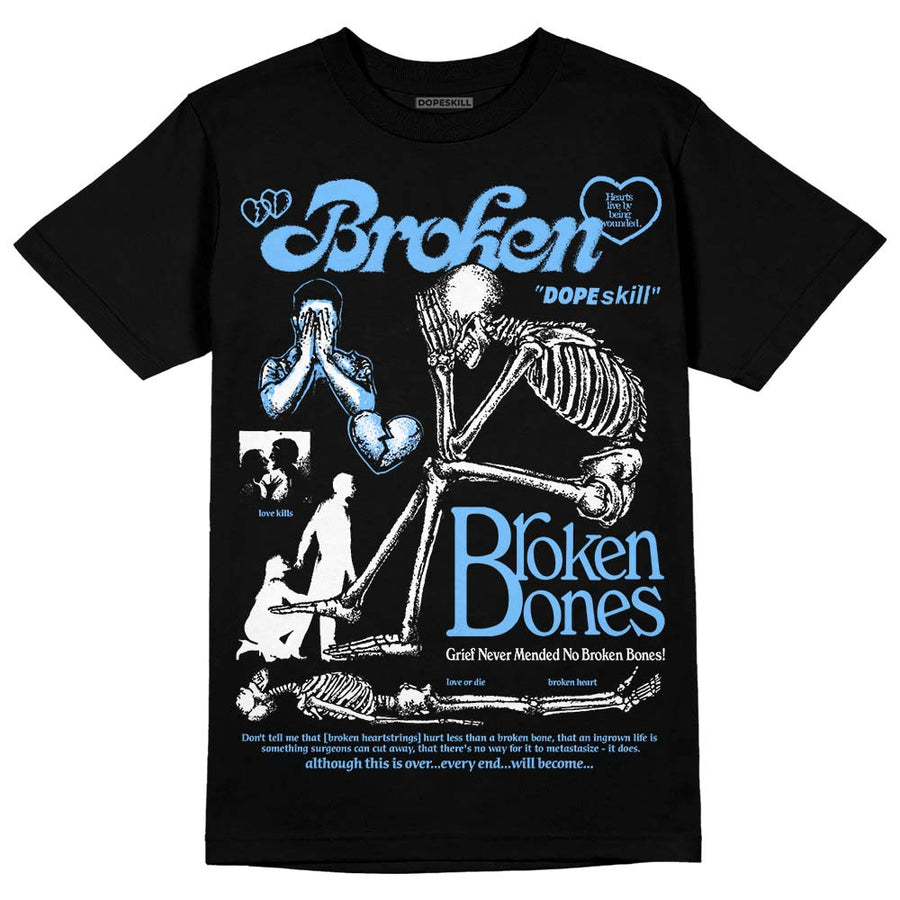 University Blue Collection DopeSkill T-Shirt Broken Bones Graphic