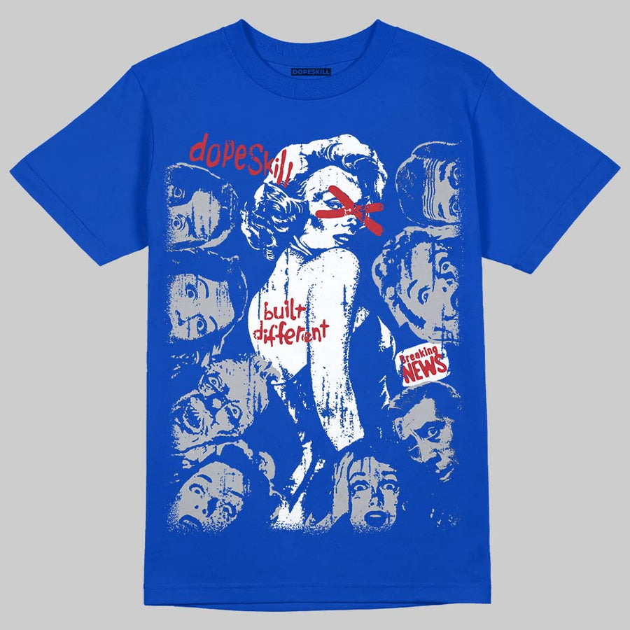 “True Blue” 3s DopeSkill T-Shirt Built Different Graphic
