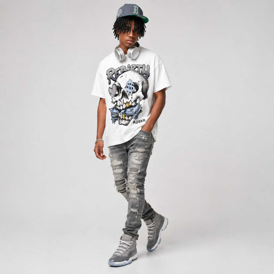 Cool Grey 11s DopeSkill T-Shirt Rebirth Graphic