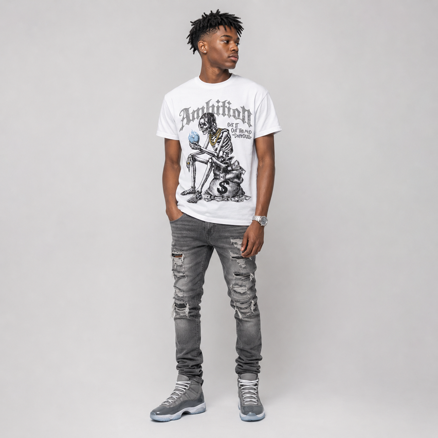 Cool Grey 11s DopeSkill T-Shirt Ambition Graphic