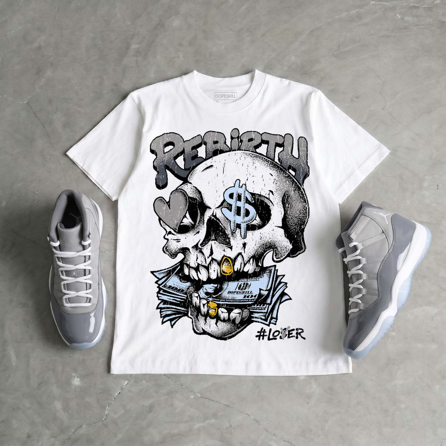 Cool Grey 11s DopeSkill T-Shirt Rebirth Graphic
