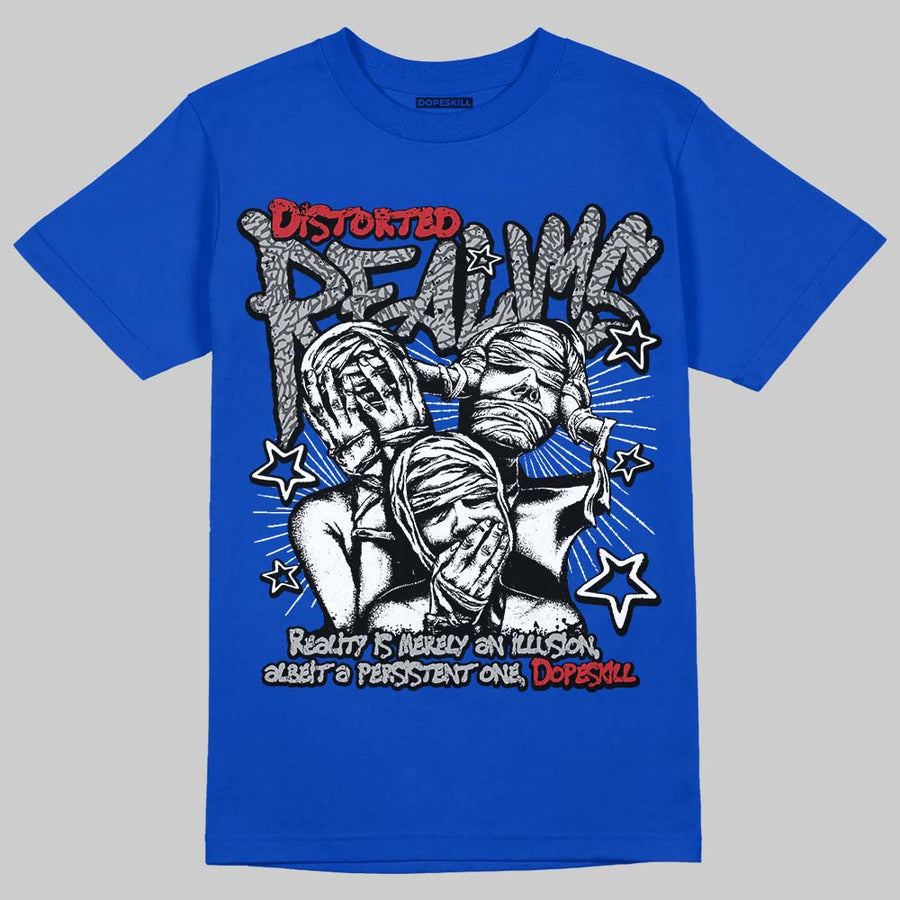 “True Blue” 3s DopeSkill T-Shirt Distorted Realms Graphic
