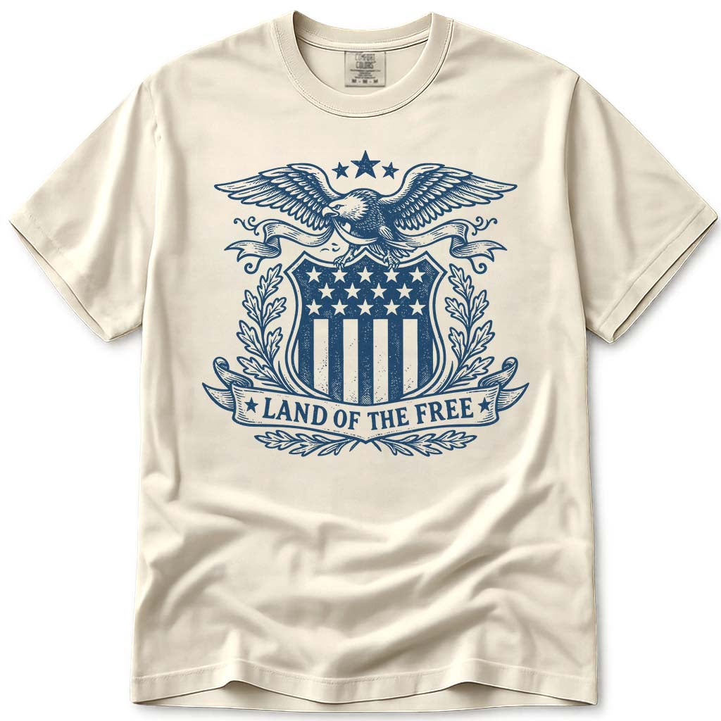Eagle Land Of The Free USA Patriotic T Shirt