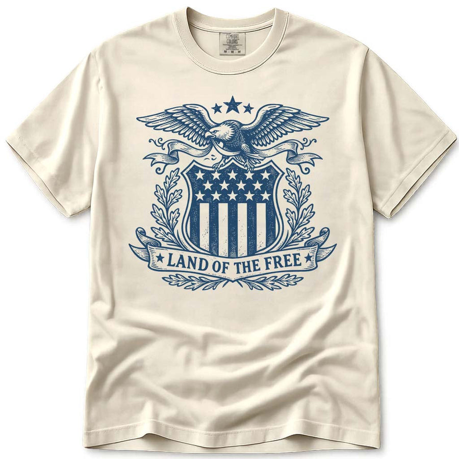 Eagle Land Of The Free USA Patriotic T Shirt