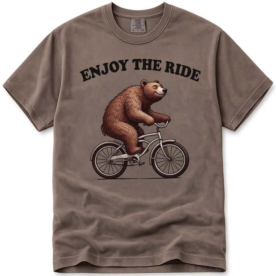 Enjoy The Ride Biking Bear T Shirt