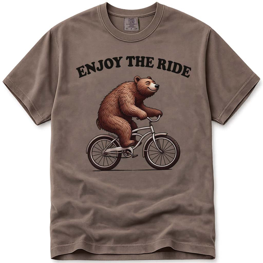 Enjoy The Ride Biking Bear T Shirt