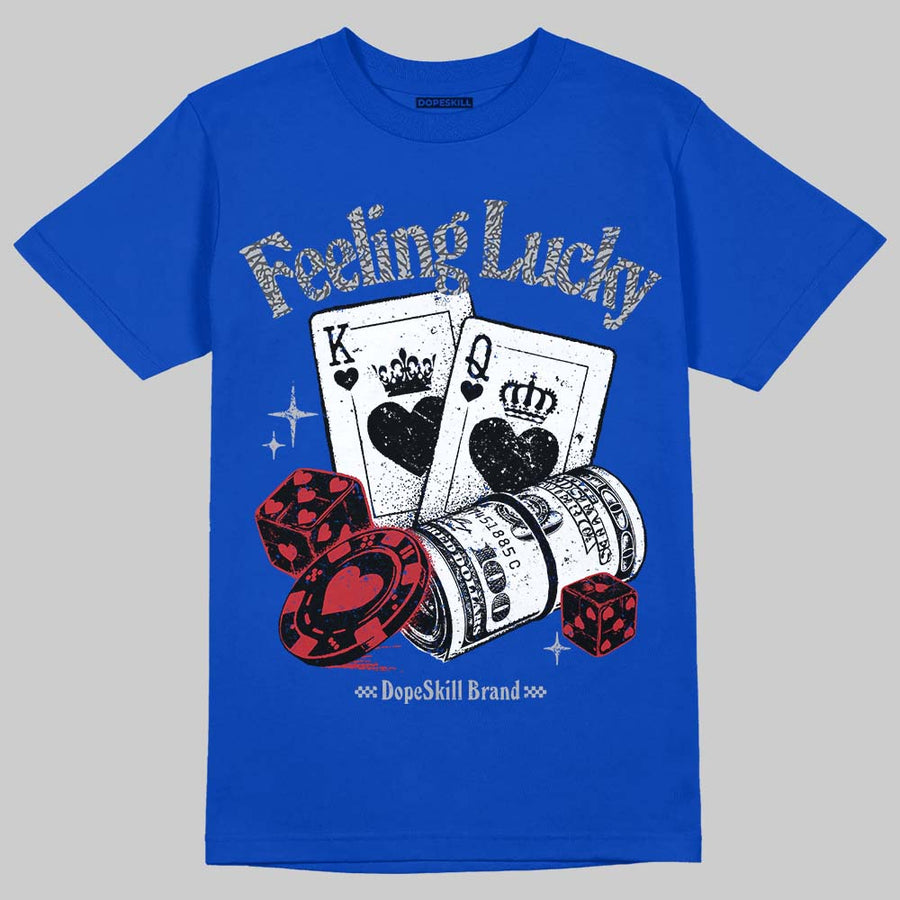 “True Blue” 3s DopeSkill T-Shirt Feeling Lucky Graphic