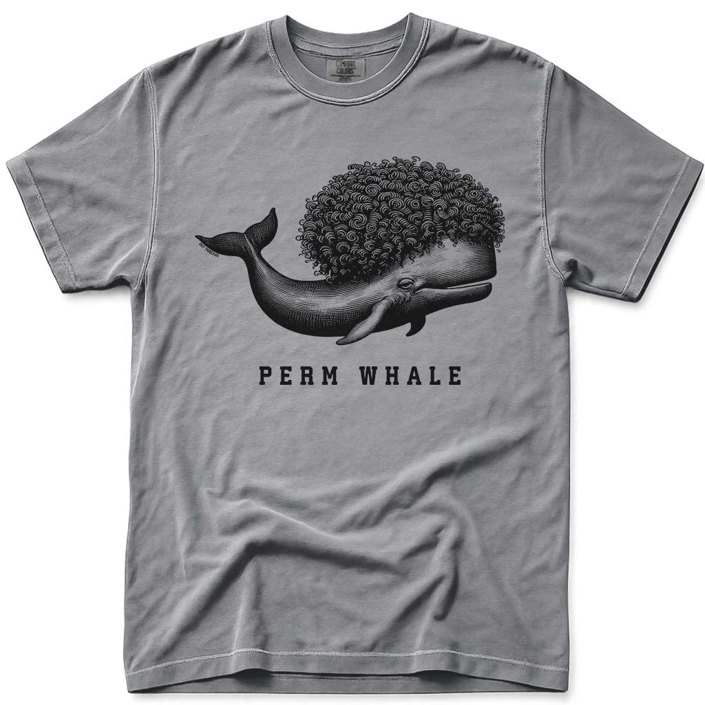 Funny Perm Whale T Shirt