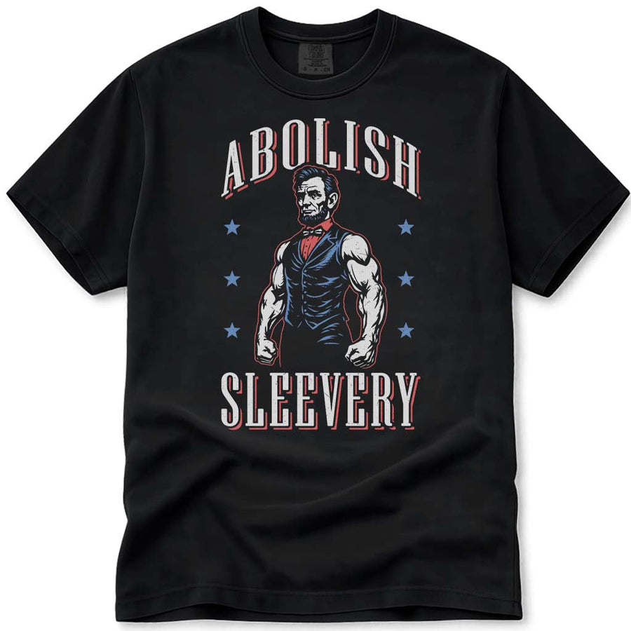 Abolish Sleevery Abe Lincoln Lifting Tee